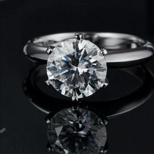 💍 Moissanite 3ct Solitaire Ring 14k WhiteGold AUTHENTIC!!